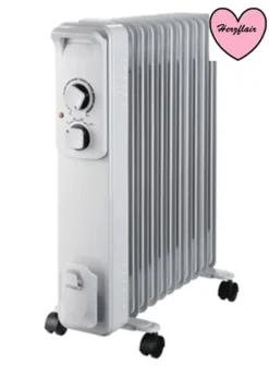 Ölradiator Elektro Heizung 2500W Thermostat Ölgefüllter Heizkörper