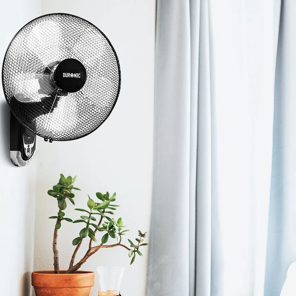 Duronic FN55 Wandventilator 60W - Durchmesser: 40 Cm Timer Und Fernbedienung 3 Geschwindigkeiten - Kompakter Und Leiser Ventilator Für Zuhause Und Büro – Bild 5