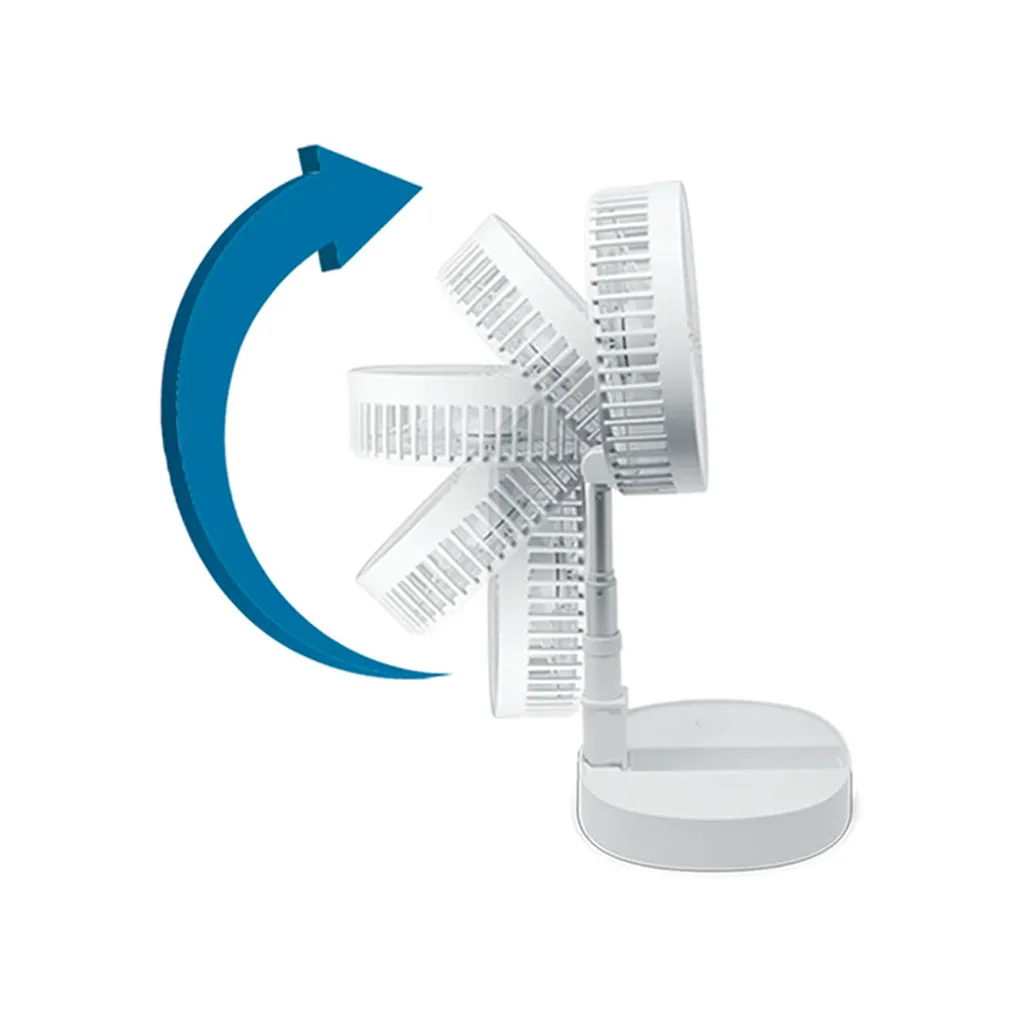 Starlyf® Foldable Fan – Wiederaufladbarer, Kabelloser Und Zusammenklappbarer Ventilator, Akkubetrieb Mit 3 Geschwindigkeiten, 2in1 - Tischventilator Und Standventilator – Aus Der TV Werbung – Bild 7