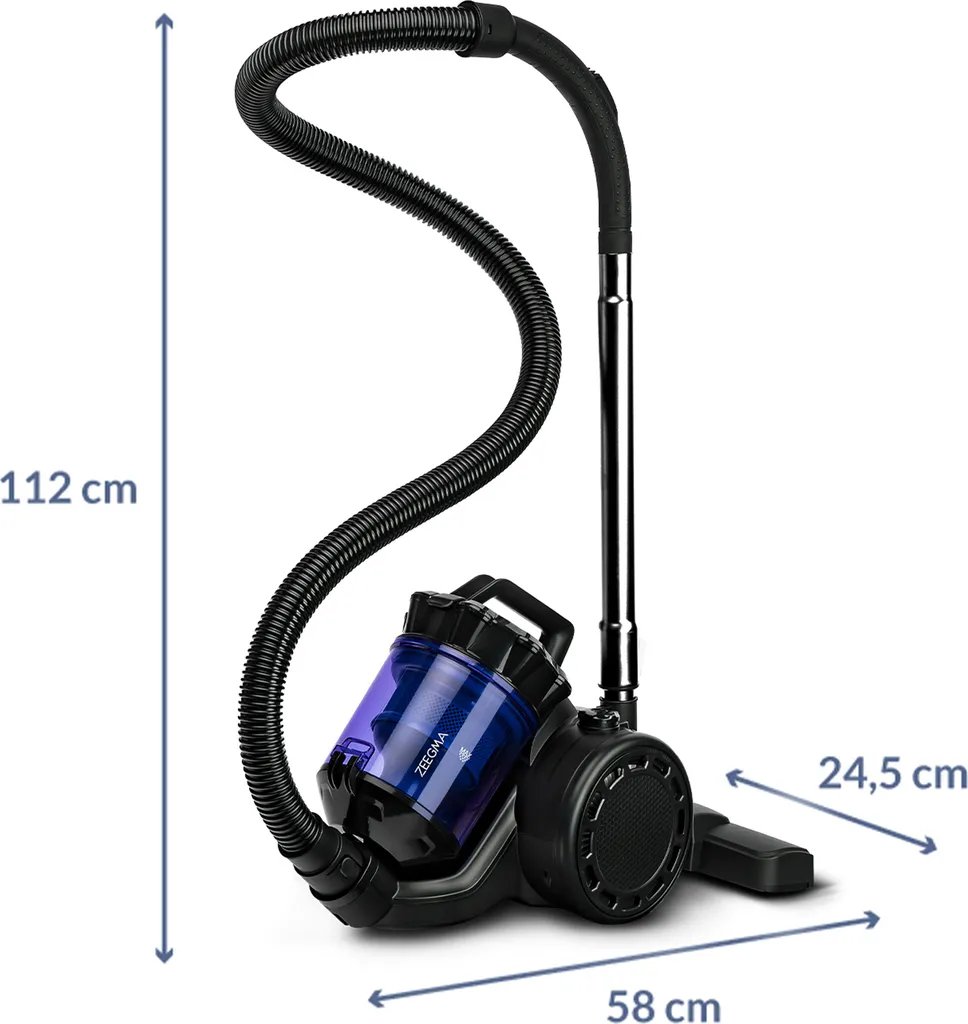 ZEEGMA Zonder Base Staubsauger, Zyklonsauger Mit HEPA-Filtern, Leistung: 899 Watt, Schwarz – Bild 15