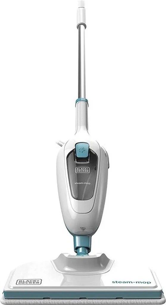 Black & Decker Black+Decker FSM13E1 Dampfbesen Steam Mop, Basic (Dampfreiniger Für Hygienische, Gründliche Sauberkeit, Abnehmbarer Stiel, Einfache Bedienbarkeit, Inkl. 1 Mikrofaser-Pad), 1300 W