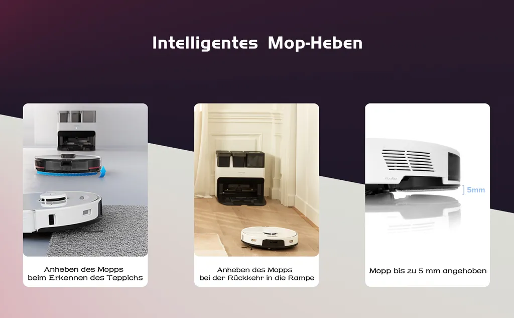 Roborock S7 Pro Ultra Sonic Staubsauger Roboter Mit Empty Wash Fill Dock Absaugstation 5100Pa Selbstwaschend Selbstauffüllend Selbstentleerend LiDAR APP Weiß (Upgrade Von Roborock S7,VS S7 MaxV Ultra/S8 Pro Ultra) – Bild 11