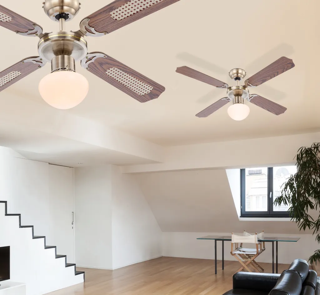 GLOBO Deckenventilator Mit LED Beleuchtung Deckenlampe 106cm 0309LED – Bild 3