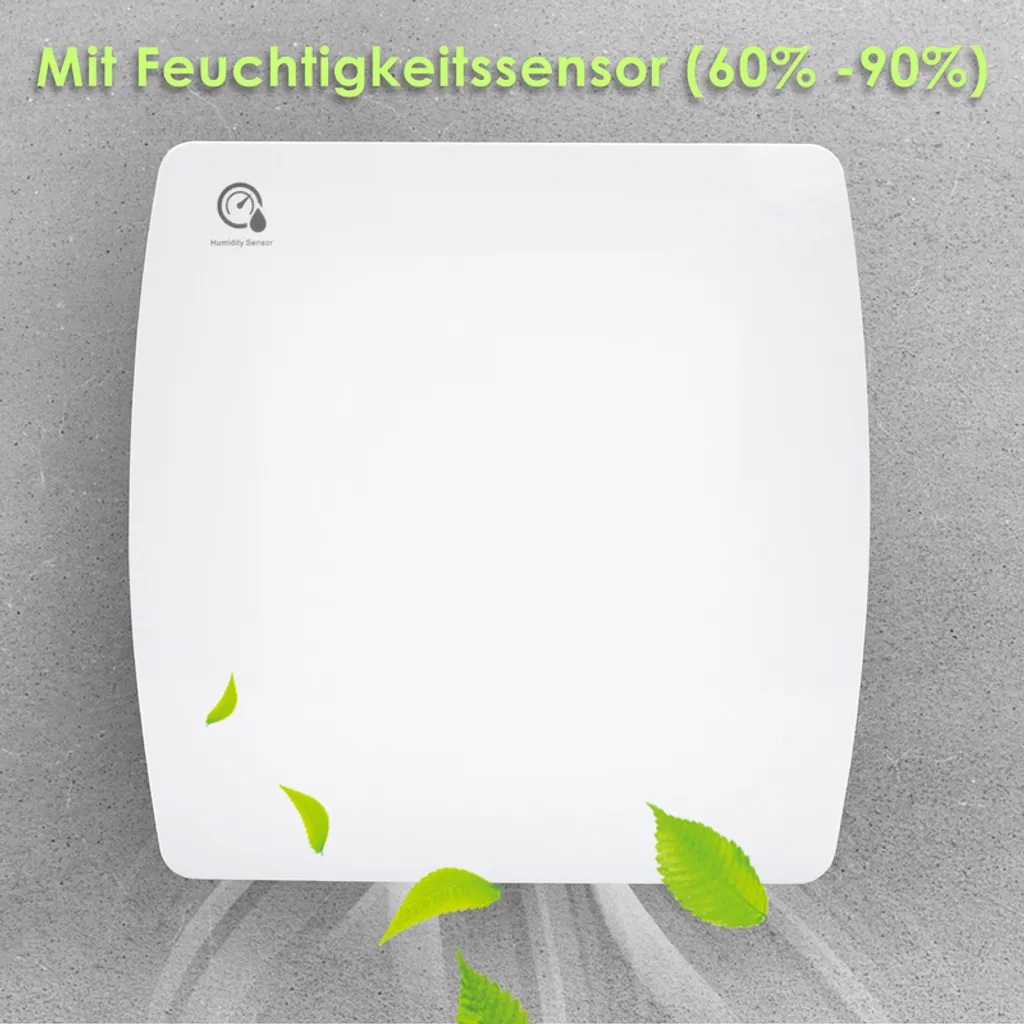 Wolketon Badluefter 150mm Feuchtesensor Timer CE Ventilator Mit Rueckflussleitblech Wandluefter – Bild 6