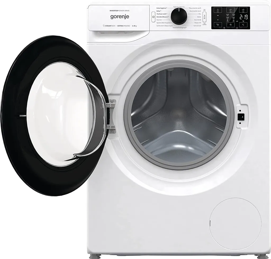 Gorenje WNEI 86 APS Waschmaschine Mit Dampffunktion - 8 Kg - 1600 U/min - 16 Programme - Inverter Motor - Edelstahltrommel - AquaStop - Kindersicherung - Trommelreinigung - Weiß – Bild 5