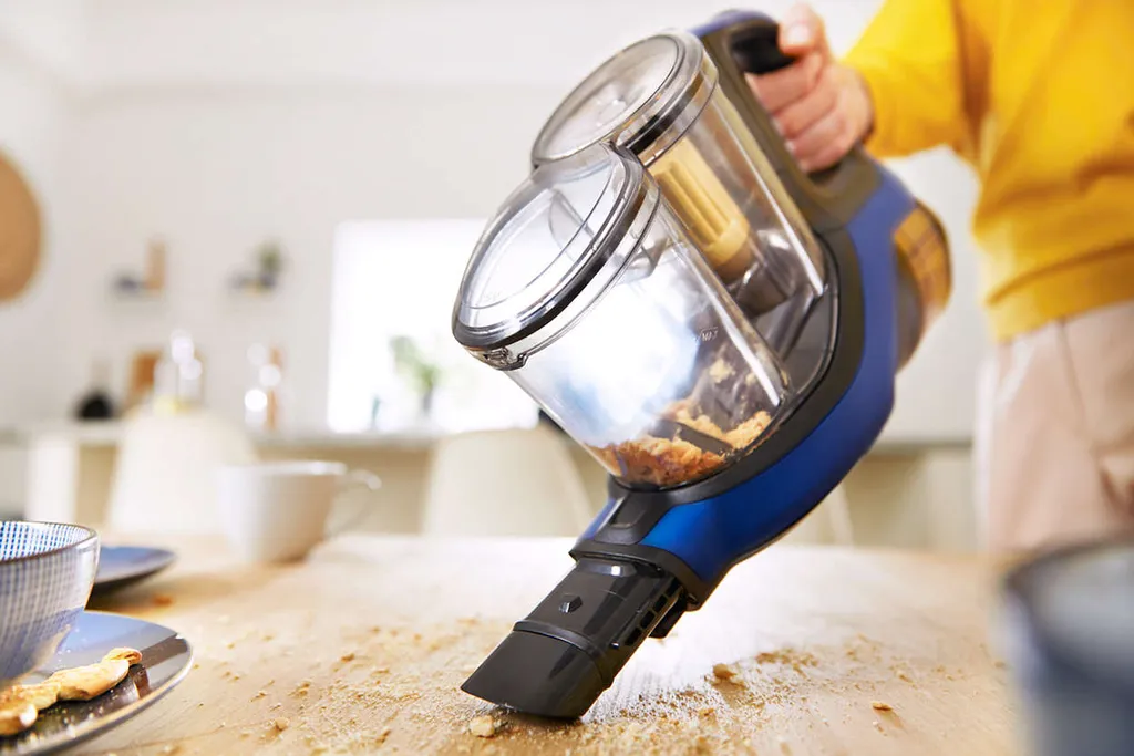 Philips SpeedPro Max 2-in-1 Kabelloser Staubsauger, 360°-Saugdüse, Inkl. Zubehör, 25.2 V, 70 Min. Akku, Blau (XC8049/01) – Bild 6