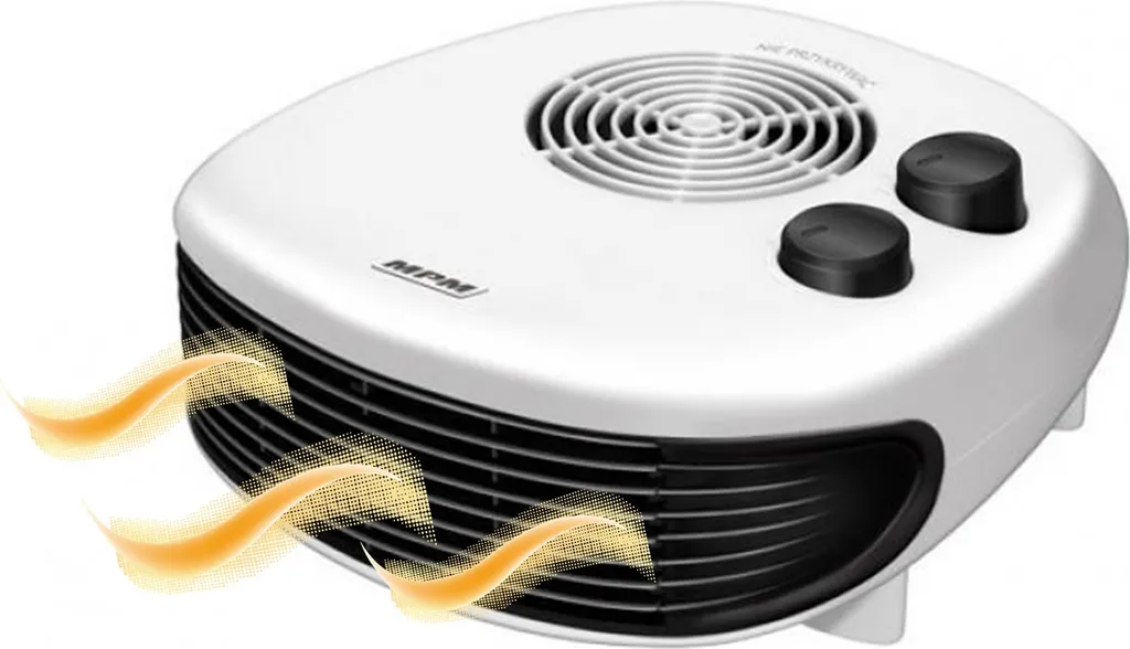 MPM MUG-20, Haushaltslüfter Ohne Lamellen, Indoor, Flur, Weiß, Drehregler, 2000 W