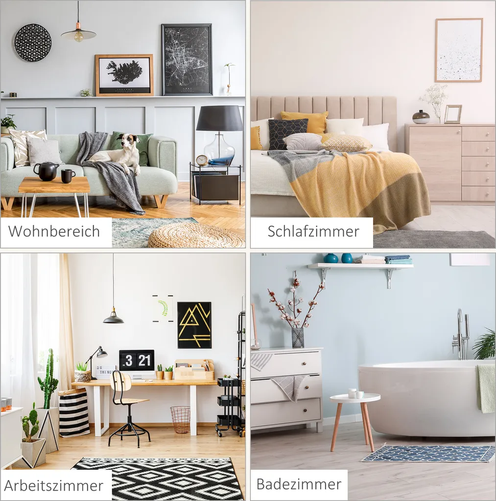 HOMCOM Heizgerät Heizlüfter 2200W Elektroheizer Keramik Heizturm Mit Fernbedienung 8-Stunden-Timer Oszillation Heizer Heizung ABS PA Weiß+Schwarz 21 X 21 X 73 Cm – Bild 8