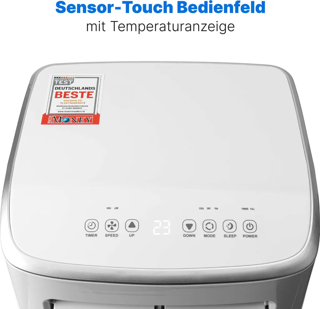 Bomann® Klimaanlage, 3in1 Klimagerät Zum Kühlen, Entfeuchten Und Ventilieren, Mobiles Klimagerät Leise Mit 7.000 BTU Kühlleistung, Mobile Klimaanlage Mit Abluftschlauch Und Timer, CL 6061 CB – Bild 7