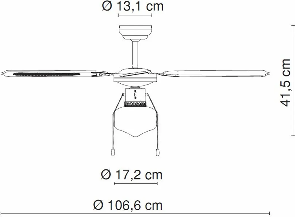Deckenventilator Mit Fernbedienung Und Licht Ventilator Lampe Holz Optik 106 Cm – Bild 5