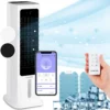 Klarstein Mobiles Klimagerät Ohne Abluftschlauch - 360° Luftkühler Mit Wasser Ventilator Luftbefeuchter Luftreiniger Funktion - App-Steuerung - 6L Wassertank - Klimaanlage Mobil Mit Fernbedienung