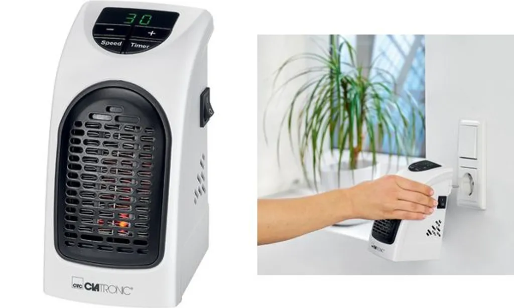 Clatronic HL 3738 Mobiler Steckdosen-Heizlüfter Mit 2 Gebläsestufen, Hochwertiges PTC-Heizelement, LED-Display-und Kontrollleuchte – Bild 10