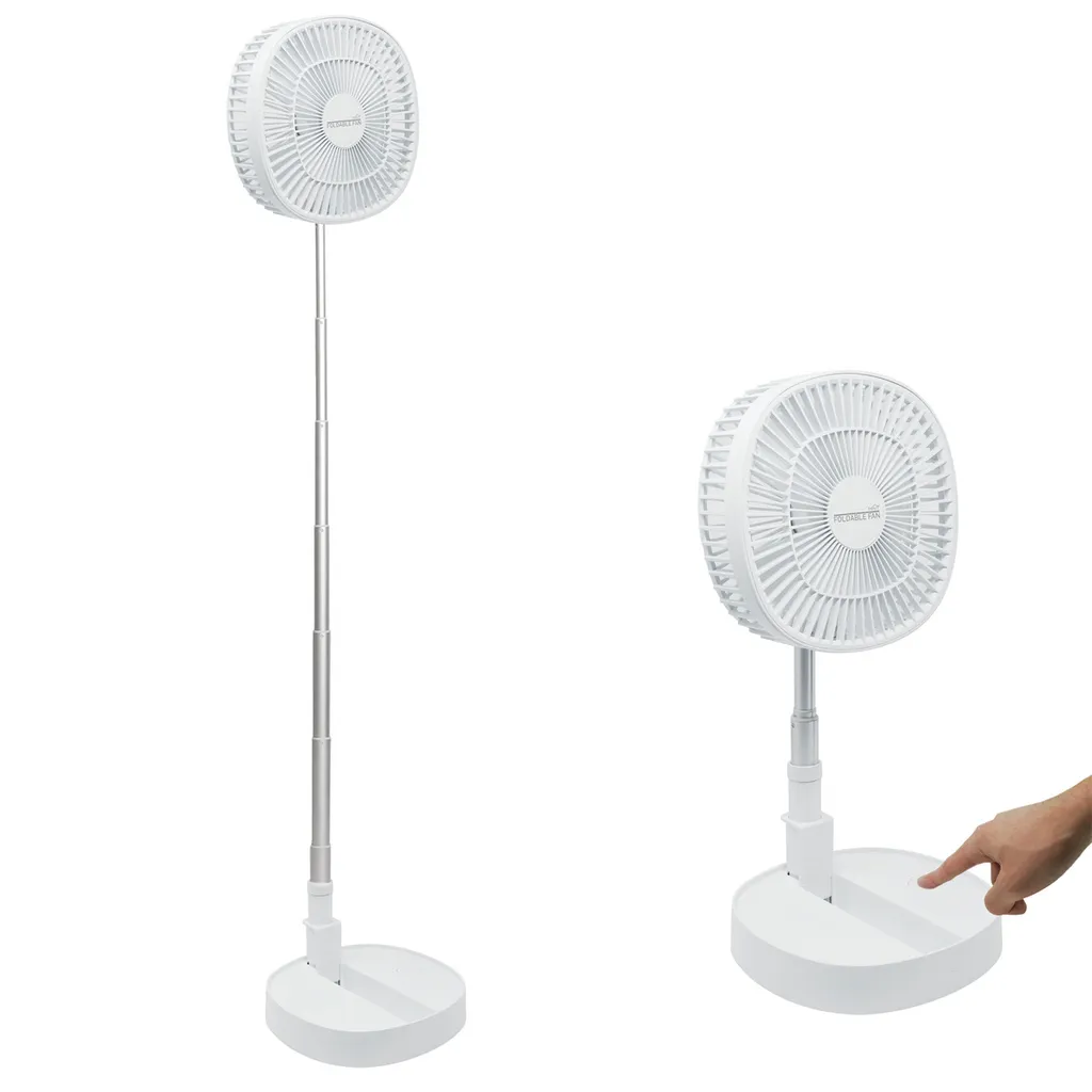 Starlyf® Foldable Fan – Wiederaufladbarer, Kabelloser Und Zusammenklappbarer Ventilator, Akkubetrieb Mit 3 Geschwindigkeiten, 2in1 - Tischventilator Und Standventilator – Aus Der TV Werbung – Bild 3