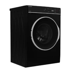 Sharp ES-W814IAB1-DE Waschmaschine (8 Kg / 1400 U/Min) Mit LED Display, Inverter Motor, Überlaufschutz Und AquaStop (schwarz)
