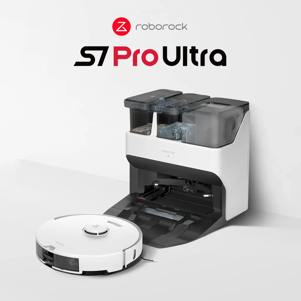 Roborock S7 Pro Ultra Sonic Staubsauger Roboter Mit Empty Wash Fill Dock Absaugstation 5100Pa Selbstwaschend Selbstauffüllend Selbstentleerend LiDAR APP Weiß (Upgrade Von Roborock S7,VS S7 MaxV Ultra/S8 Pro Ultra) – Bild 14