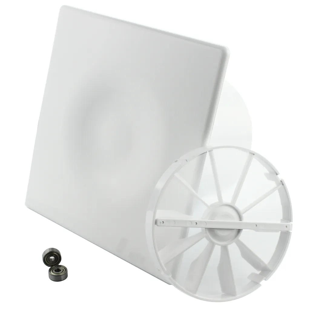 Wohnraumlüfter Lüfter Deckenlüfter Ventilator Badventilator Badlüfter Kugellager Rückstauklappe Ø 100 Mm Zugschalter Hochglanz Weiß