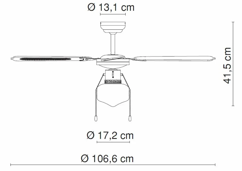 GLOBO Deckenventilator Mit LED Beleuchtung Deckenlampe 106cm 0309LED – Bild 6
