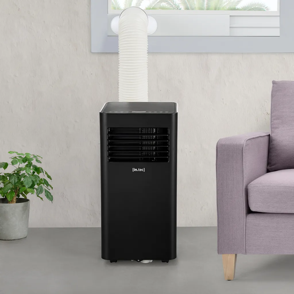Mobiles Klimagerät Mit ökologischem Kühlmittel Klimaanlage 2600W 3-in-1 Luftkühler Ventilator Entfeuchter 9000 BTU Schwarz/Weiß – Bild 3