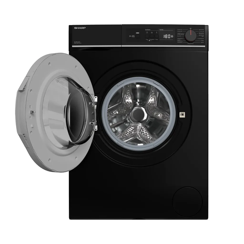 Sharp ES-W814IAB1-DE Waschmaschine (8 Kg / 1400 U/Min) Mit LED Display, Inverter Motor, Überlaufschutz Und AquaStop (schwarz) – Bild 9