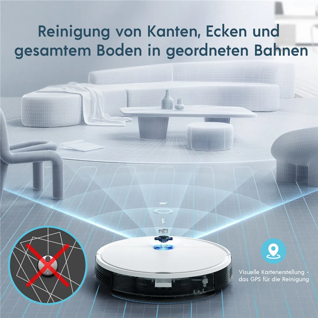 Yeedi Vac Max Saugroboter Mit Wischfunktion 3000Pa Teppicherkennung Staubsauger Roboter – Bild 5