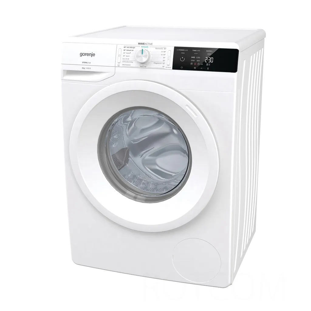 Gorenje WE843P Waschmaschine - 8 Kg Fassungsvermögen - LED-Display - AquaStop - Weiß - WaveActive Trommel - Kindersicherung – Bild 2