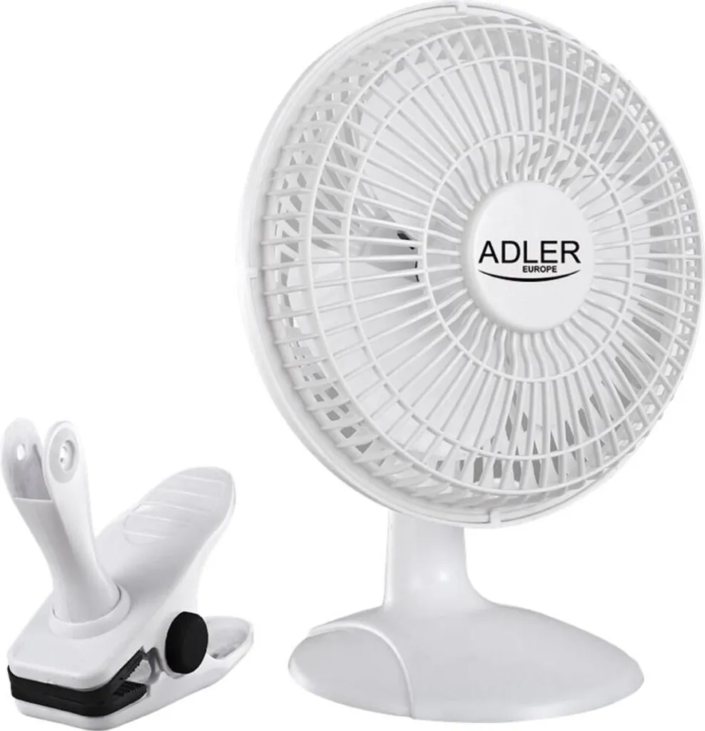 Adler 2 In 1 Tischventilator | Standventilator | Clipventilator | Ø15 Cm | 2 Laufgeschwindigkeiten | 30 Watt – Bild 2