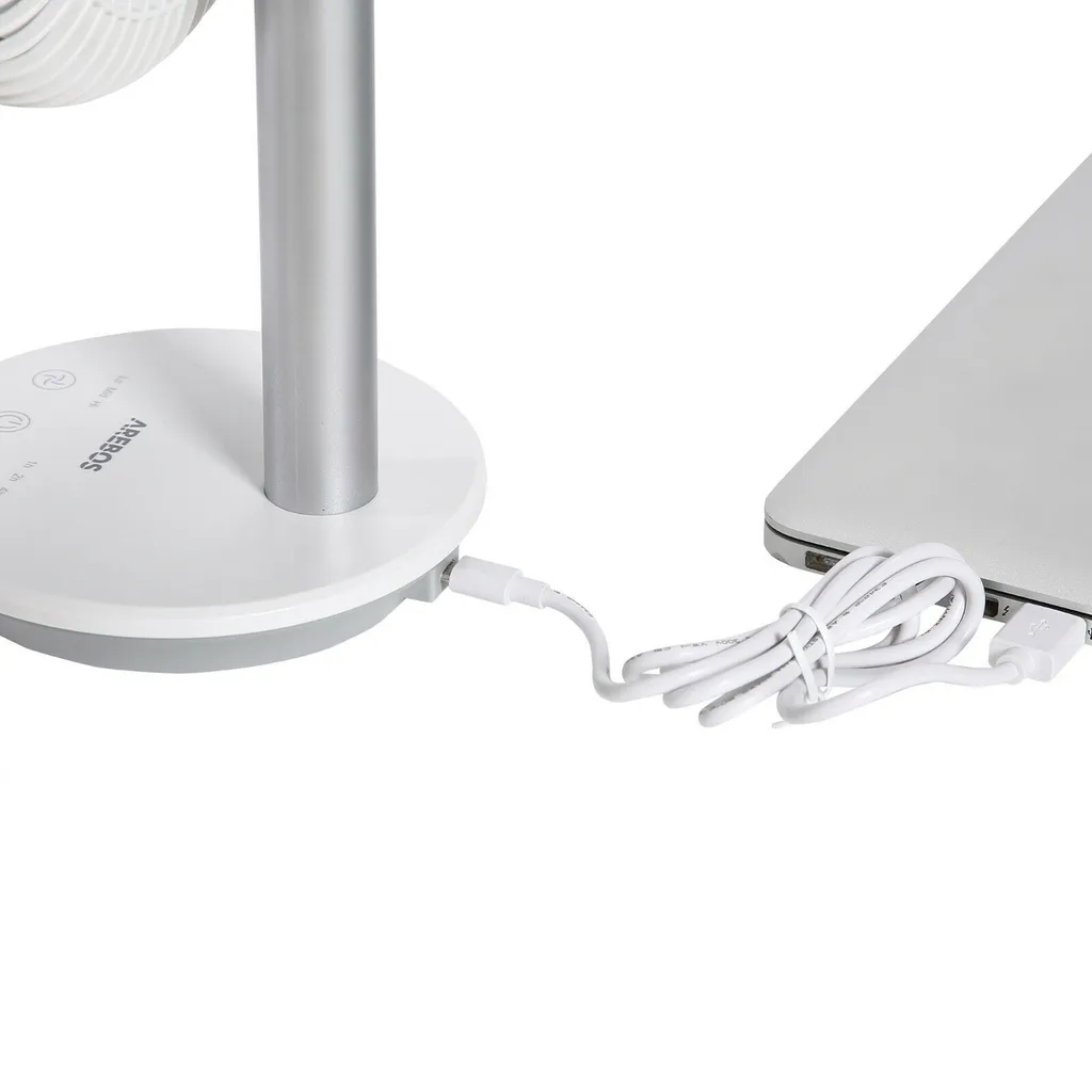 AREBOS USB-Tischventilator Mit Timer, Wiederaufladbarer 2500 MAh – Akku, 45° Neigbar, Ventilator Mit 3 Geschwindigkeitsstufen, Inkl. USB-Kabel – Bild 10