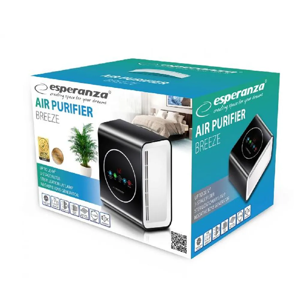 ESPERANZA Luftreiniger Mit HEPA Filter + Aktivkohlefilter – Bild 4