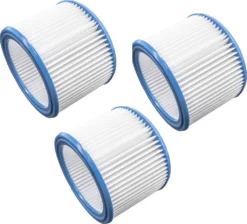 Vhbw Filterset 3x Faltenfilter Kompatibel Mit Flex VC 21 L MC, VC 25 L MC, VC 26 L MC Nass- Und Trockensauger - Filter, Patronenfilter