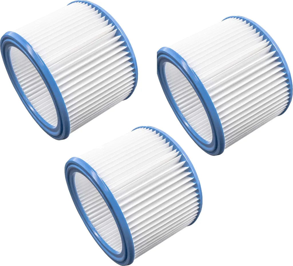 Vhbw Filterset 3x Faltenfilter Kompatibel Mit Makita VC3012M, VC3511L Nass- Und Trockensauger - Filter, Patronenfilter