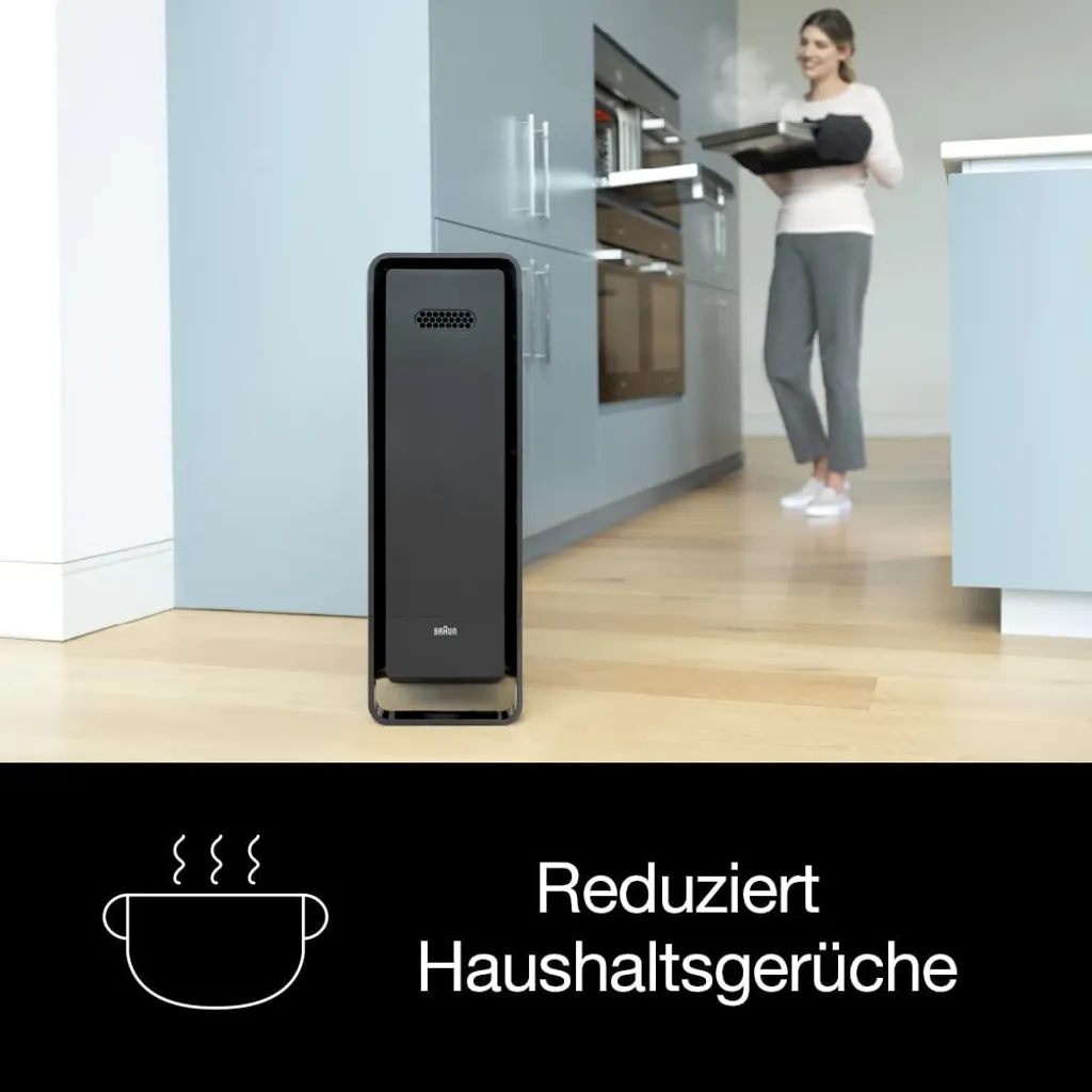 BRAUN Luftreiniger BFD104BE2 SCAN & CLEAN Raumgröße: 129 M² Dreifachfiltrierungssystem Schwarz – Bild 17