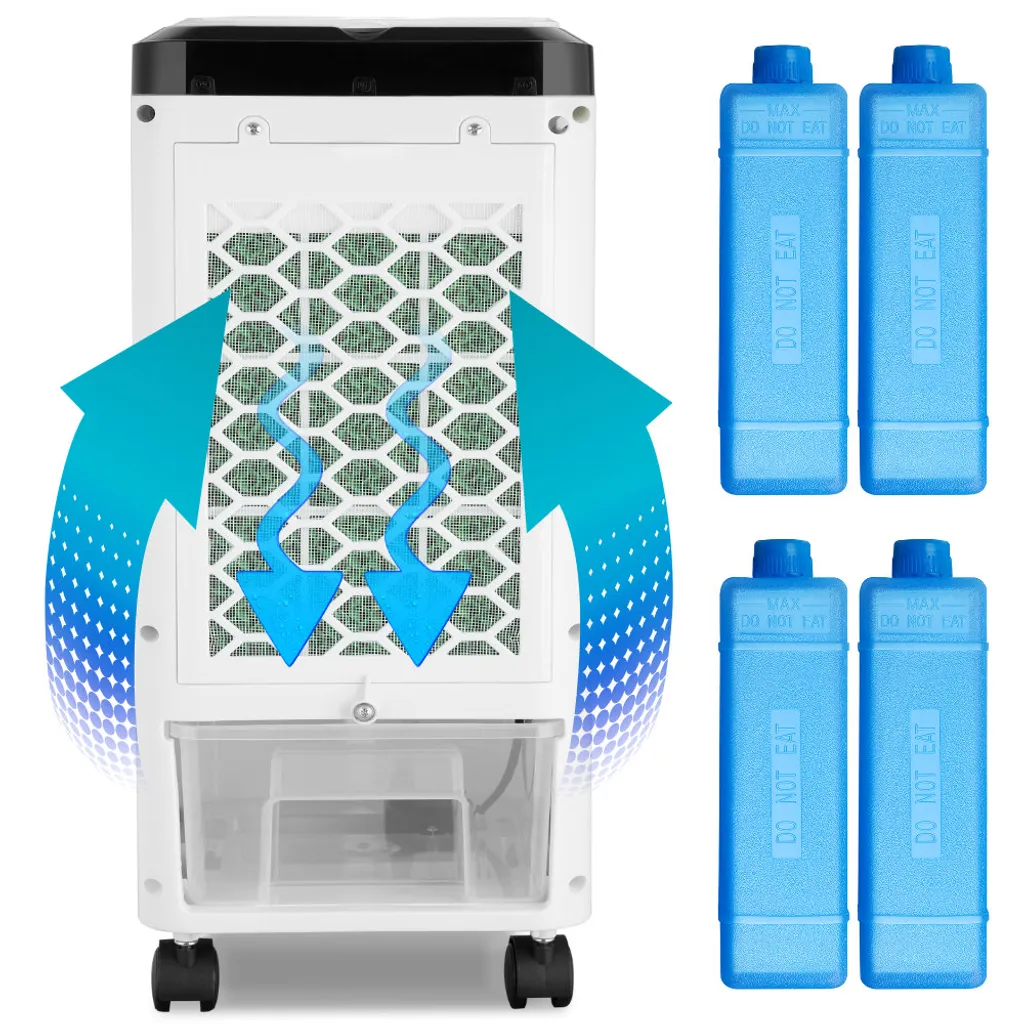 Monzana Luftkühler MZ401 3in1 4l Inkl 3 Stufen Ventilator Luftkühler Luftbefeuchter Ionisator Aircooler Klimagerät – Bild 9