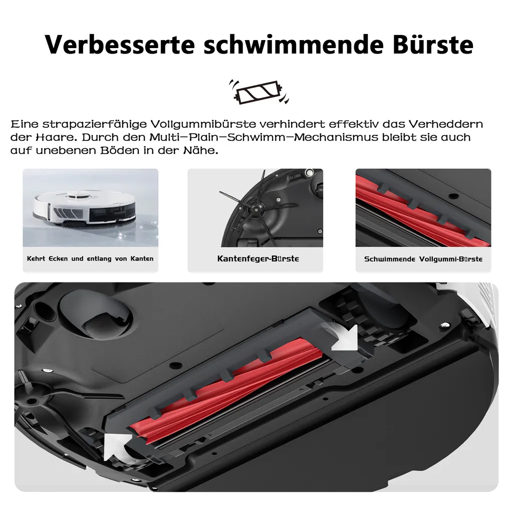 Roborock S7 Pro Ultra Sonic Staubsauger Roboter Mit Empty Wash Fill Dock Absaugstation 5100Pa Selbstwaschend Selbstauffüllend Selbstentleerend LiDAR APP Weiß (Upgrade Von Roborock S7,VS S7 MaxV Ultra/S8 Pro Ultra) – Bild 8