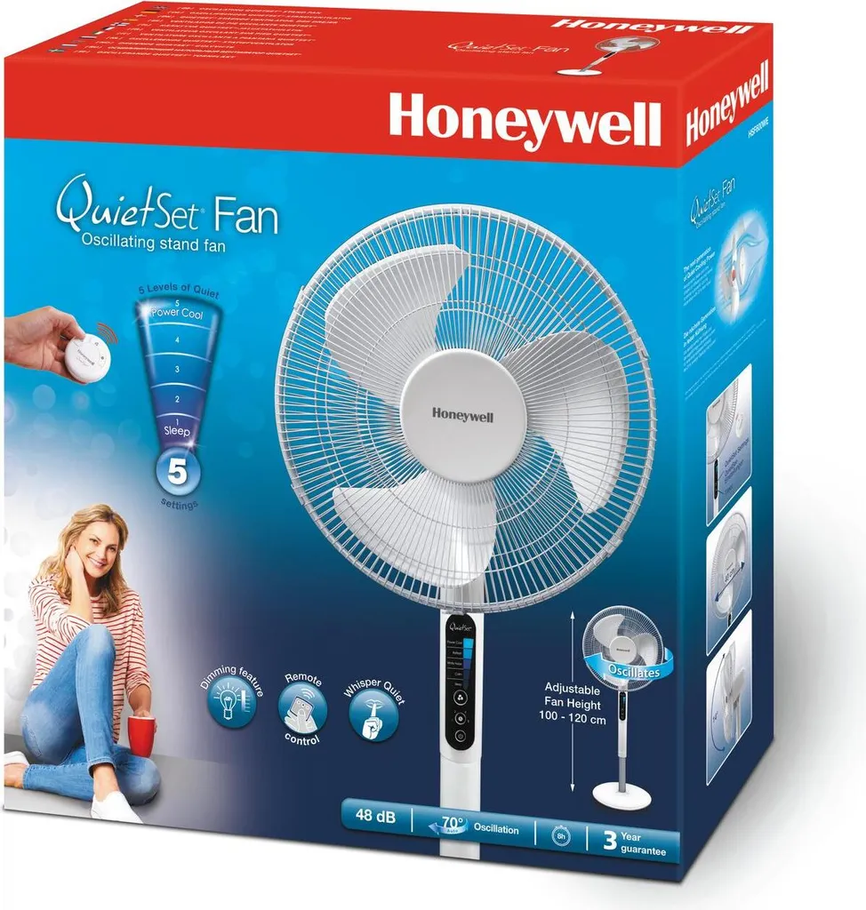 Honeywell HSF600WE4 Moderner QuietSet Standventilator "sehr Gut" – Bild 3