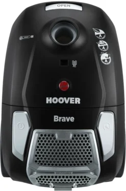 Hoover 39001512 Brave BV71 BV 20011 ECO Bodenstaubsauger + Parkettdüse, 700 W, Schwarz
