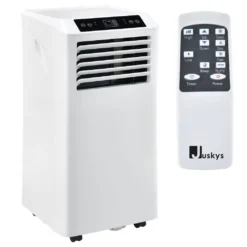 Juskys Lokale Klimaanlage MK950W2 Mit Fernbedienung & Timer - 9000 BTU – 3in1 Klimagerät Zur Kühlung, Ventilation, Entfeuchtung - Energieklasse A