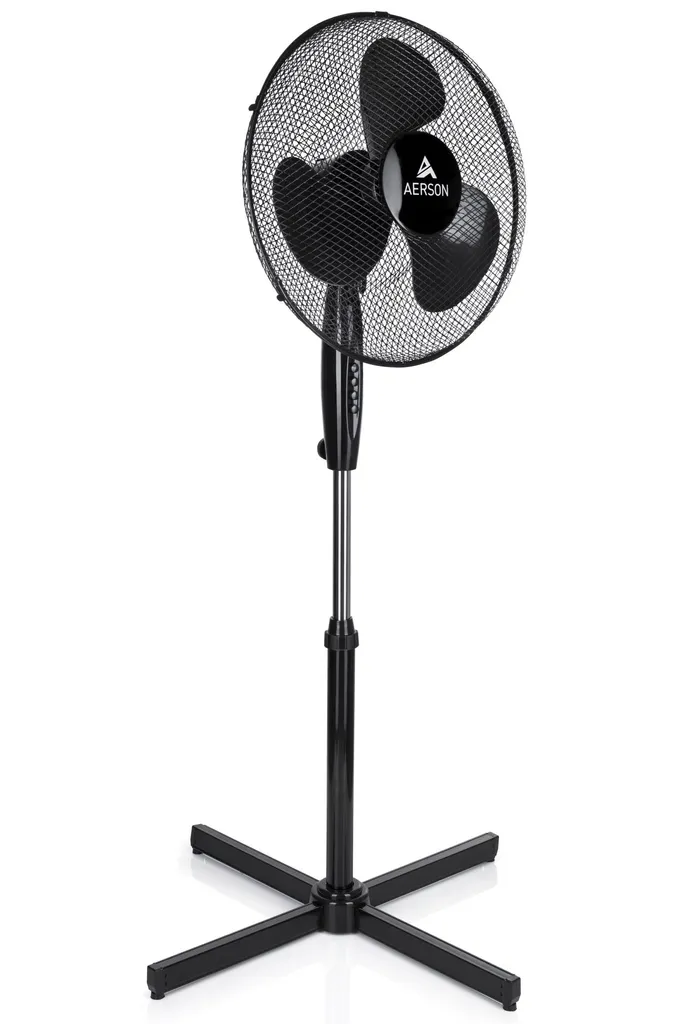 AERSON Standventilator Ventilator Windmaschine Luftkühler Oszillierend 50W Schwarz – Bild 8