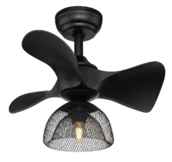 Globo Lighting JACKIE Deckenventilator Metall Schwarz Matt, 1xE27, 03560