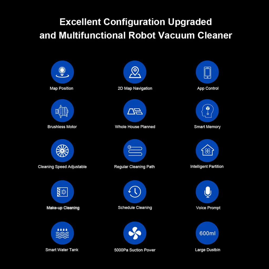 LIECTROUX C30B Automatischer Roboter-Staubsauger 5000Pa Starke Saugleistung Intelligente Dynamische Navigation APP-Fernbedienung Intelligentes Nasswischen Sprachsteuerung Kompatibel Mit Alexa Google Assistant – Bild 20