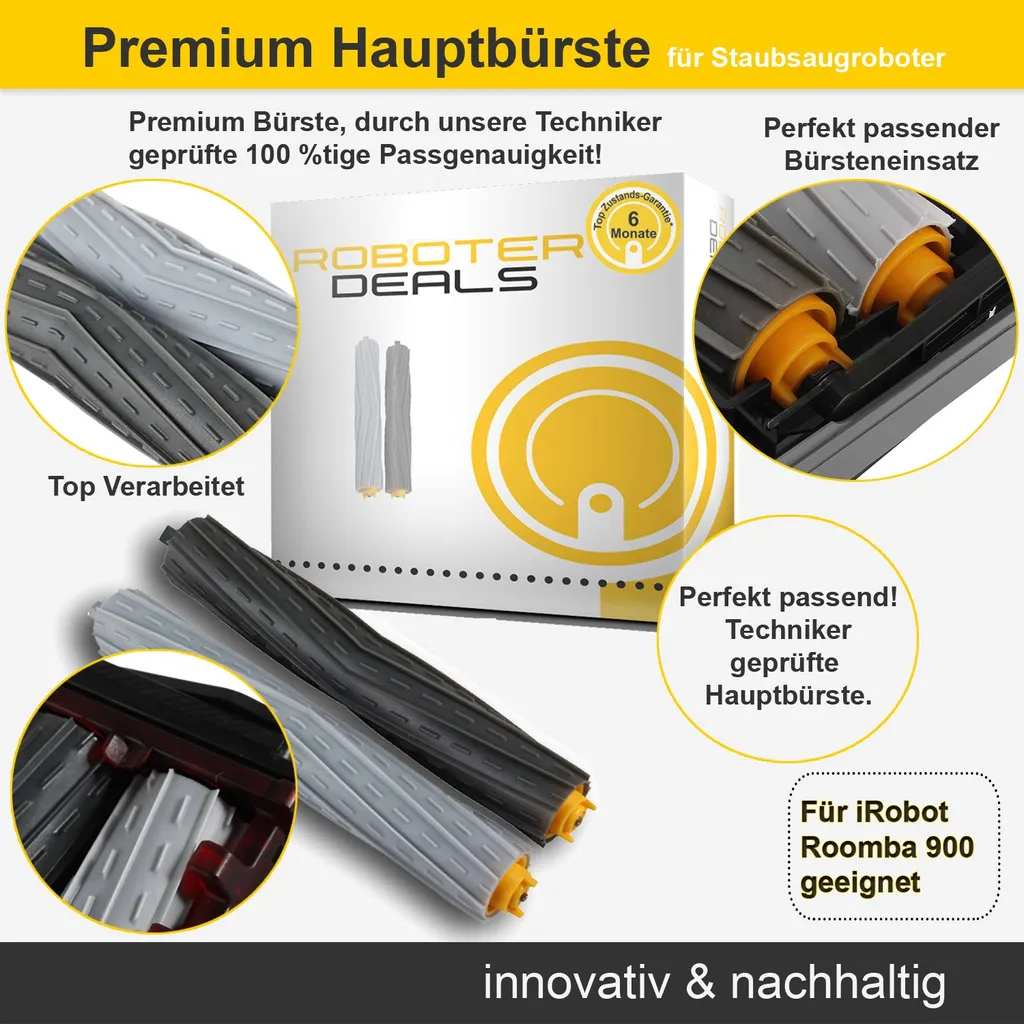 Hauptbürste (2er Set) Für IRobot Roomba 900 Serie (Tierhaarbürsten) – Bild 2