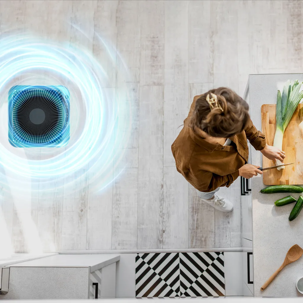 Genius Invictus Air Luftreiniger | Reinigt 400m3/h | Entfernt 99,95% Viren, Staub Und Für Allergiker Durch HEPA-Filter | Einstellbarer Timer | Luftqualitätsanzeige – Bild 4