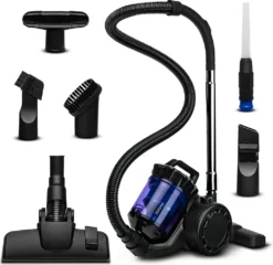 ZEEGMA Zonder Base Staubsauger, Zyklonsauger Mit HEPA-Filtern, Leistung: 899 Watt, Schwarz