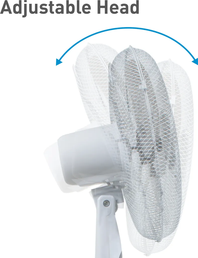 SUNTEC Ventilator Leise | Stand Standventilator CoolBreeze 4000 | Leise 40 Cm Durchmesser, 50 Watt | Fan Windmaschine Weiss | Für Bett, Schlafzimmer, Büro, Wohnung, Terrasse – Bild 5