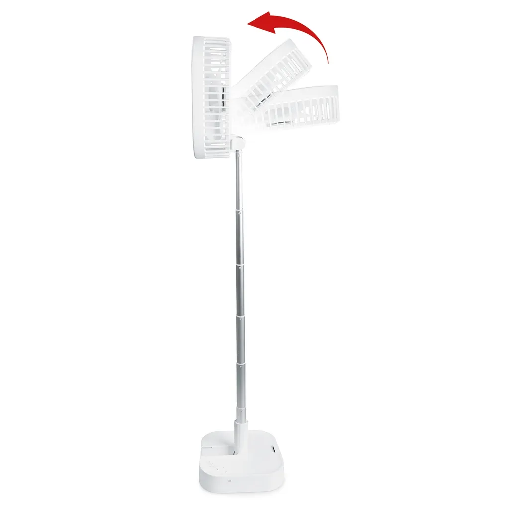 MAXXMEE Akku-Ventilator Klappbar - Für In- Und Outdoor - Weiß MAXXMEE Akku Ventilator Klappbar Outdoor Standventilator Windmaschine Luftkühler – Bild 5