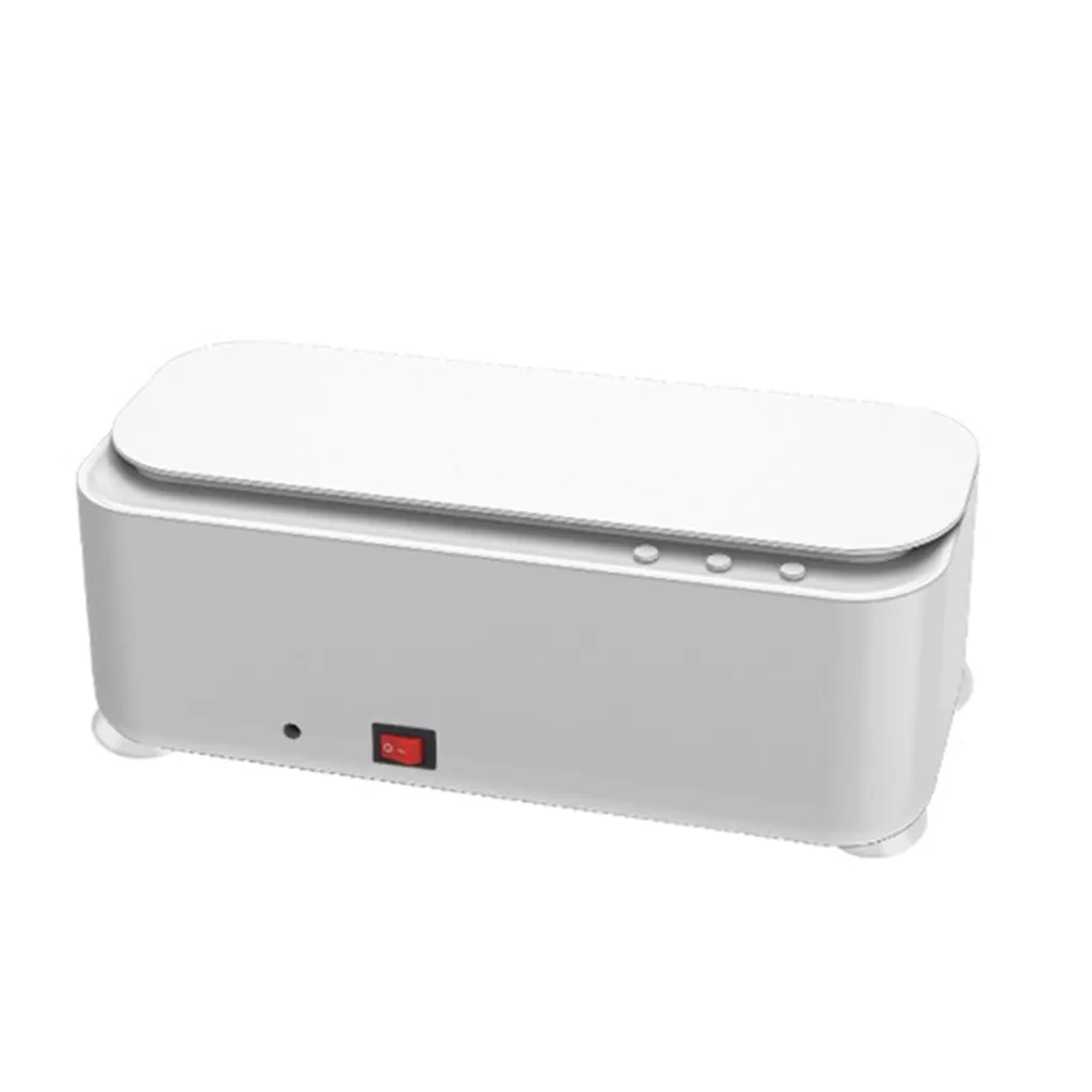 Weiß Ultraschall Schmuckreiniger, Tragbare Ultraschall Reinigungsmaschine, Kleiner Ultraschall-Reiniger Für Brillen/Uhren/Ohrringe/Ringe/Halsketten – Bild 5