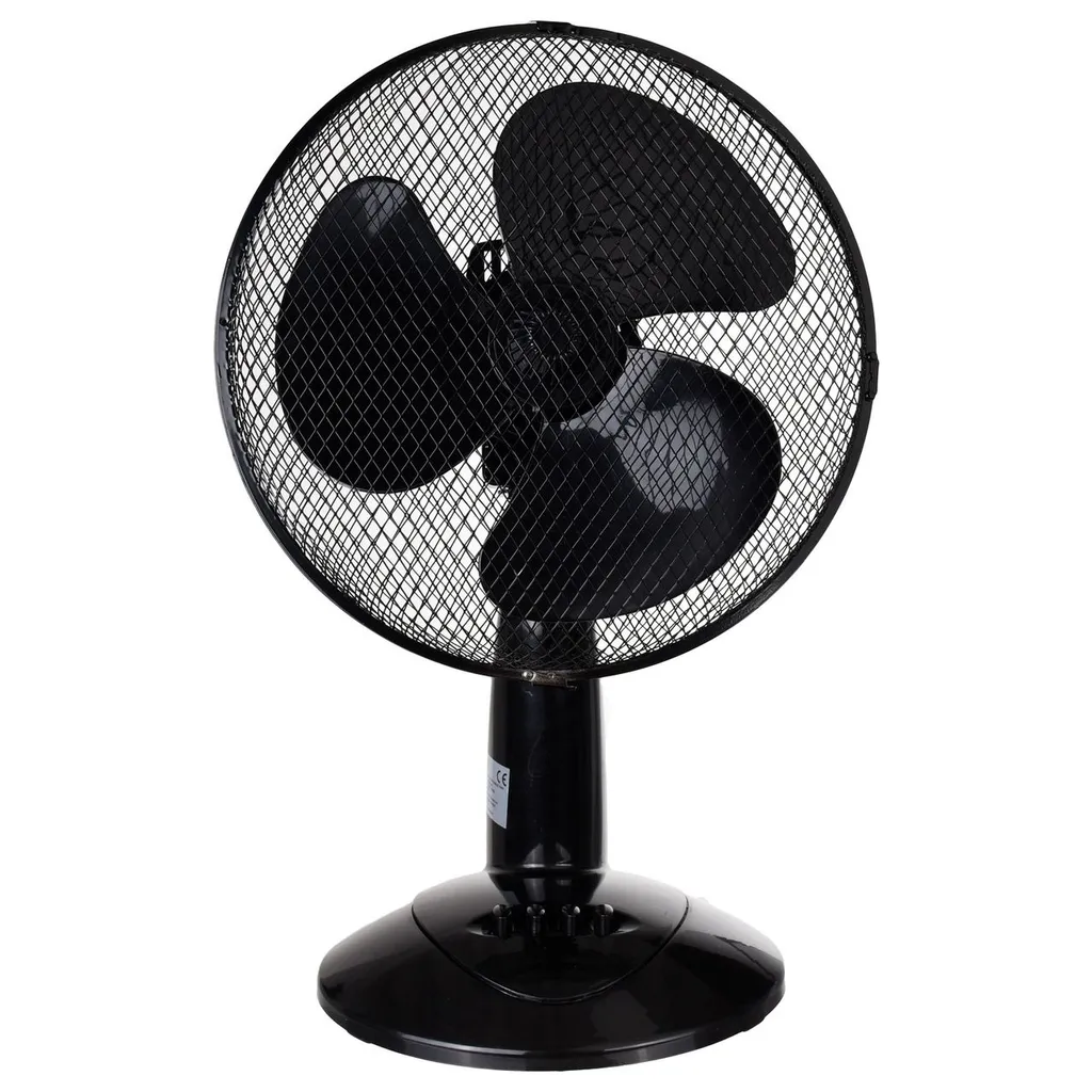 LEX XXL Tischventilator Ventilator Ø30 Cm, 3 Geschwindigkeiten, Oszillation, 50cm, Farbe:Schwarz – Bild 3
