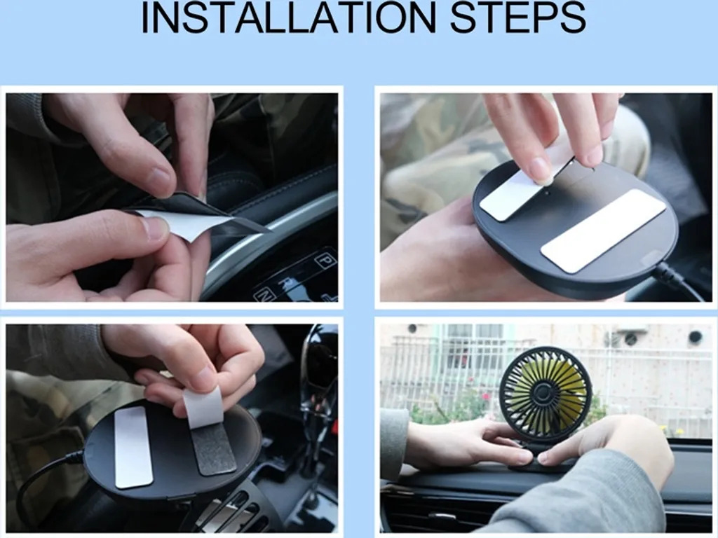 Auto KFZ Ventilator 12V Auto Kfz Lüfter Singlelüfter Auto Klimaanlage Fan Kühler Kühlluftventilator – Bild 3