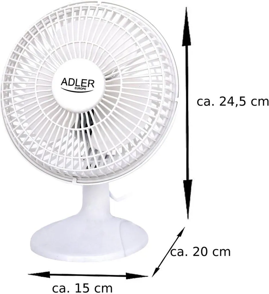 Adler 2 In 1 Tischventilator | Standventilator | Clipventilator | Ø15 Cm | 2 Laufgeschwindigkeiten | 30 Watt – Bild 5
