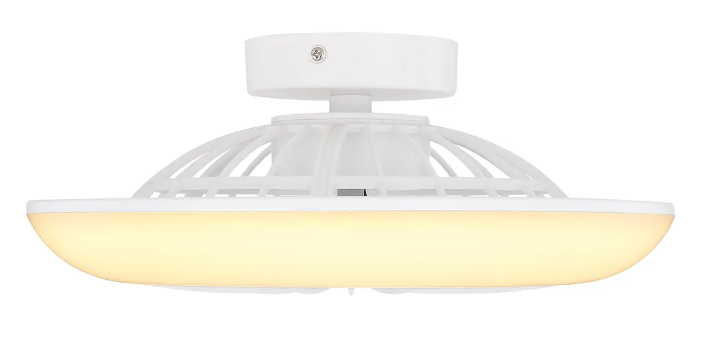Globo Lighting Deckenventilator Metall Weiß, Matt, Kunststoff Opal, Kunststoff Weiß, Mehrere Stufen über Wandschalter, Memoryfunktion, Weitere Funktionen: NEW, 3 Stufen: Licht/Ventilator/beides, Max. Motorleistung 5W, Optimale Raumnutzung 7m², Abkühlung, Geschwindigkeitsstufen 1500 RPM, ø: 300mm, H: 120mm, Inkl. LED 18W 230V, 2100lm Source, 1400lm Output, 3000K – Bild 5