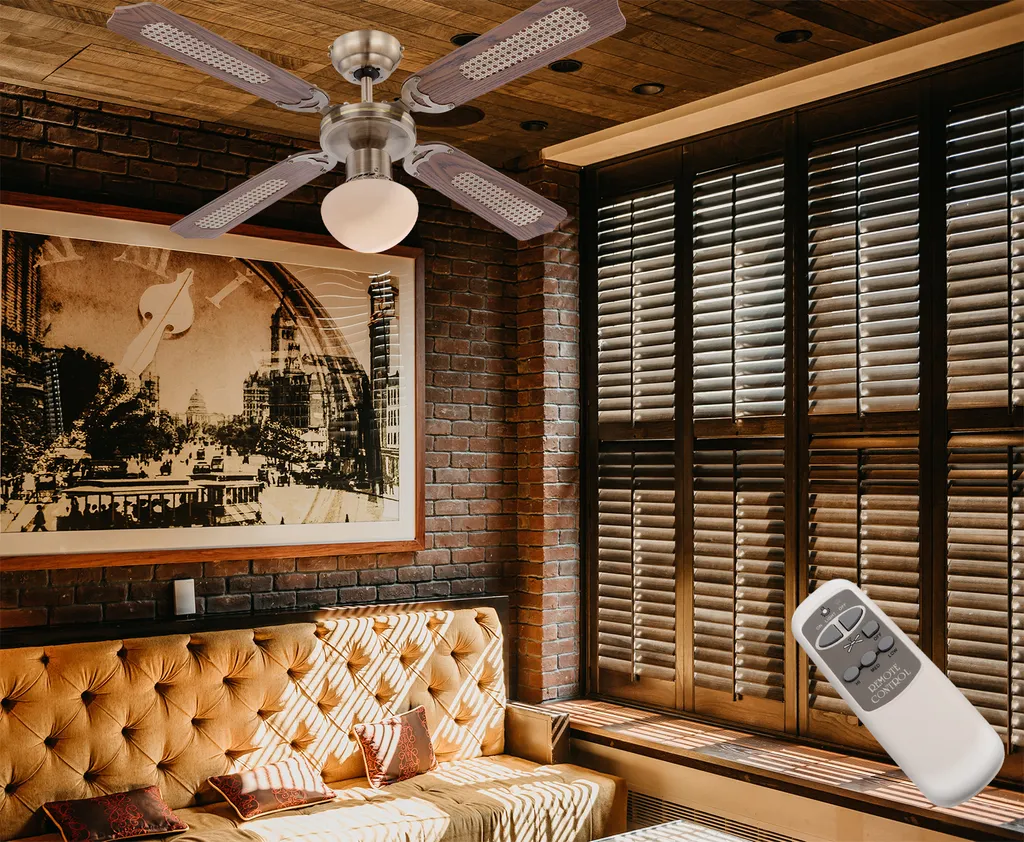 Deckenventilator Mit Fernbedienung Und Licht Ventilator Lampe Holz Optik 106 Cm – Bild 2